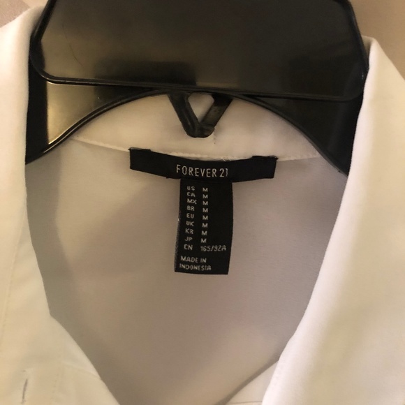 White silky button up blouse - Picture 2 of 5